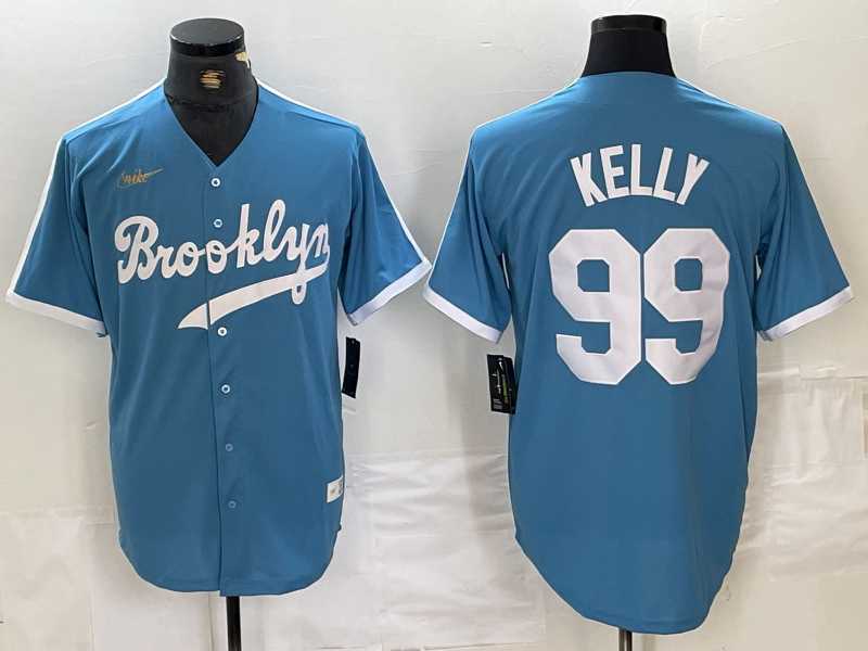 Mens Brooklyn Dodgers #99 Joe Kelly Light Blue Cooperstown Collection Cool Base Jersey->los angeles dodgers->MLB Jersey